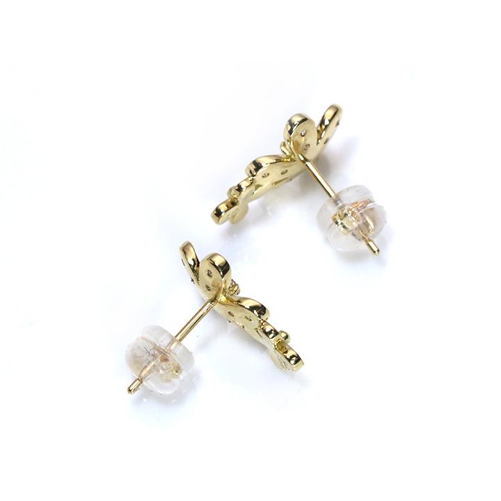 フラワーデザイン ダイヤモンド0.24ct K18YGイエローゴールド