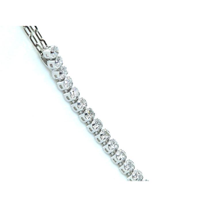 ギフト応援プライステニスダイヤモンド・シリーズ ダイヤモンド 合計0.5ct リッチな縦ライン4.5cm 23石が揺れて煌めくPT900/PT850ネックレス 受注品の画像