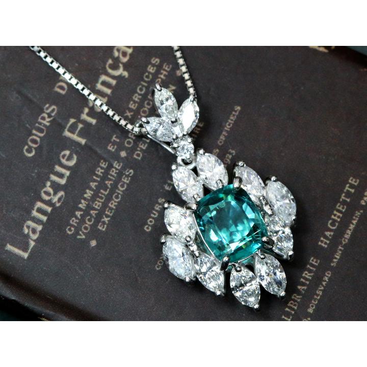 グランディディエライト 大粒1.51ct 豪華ダイヤモンド1.687ct 取り巻き 