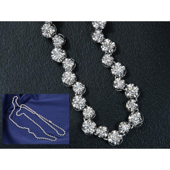 ダイヤモンド5ct 5.00カラット 上質・高い透明度誇る無色ダイア K18WG 