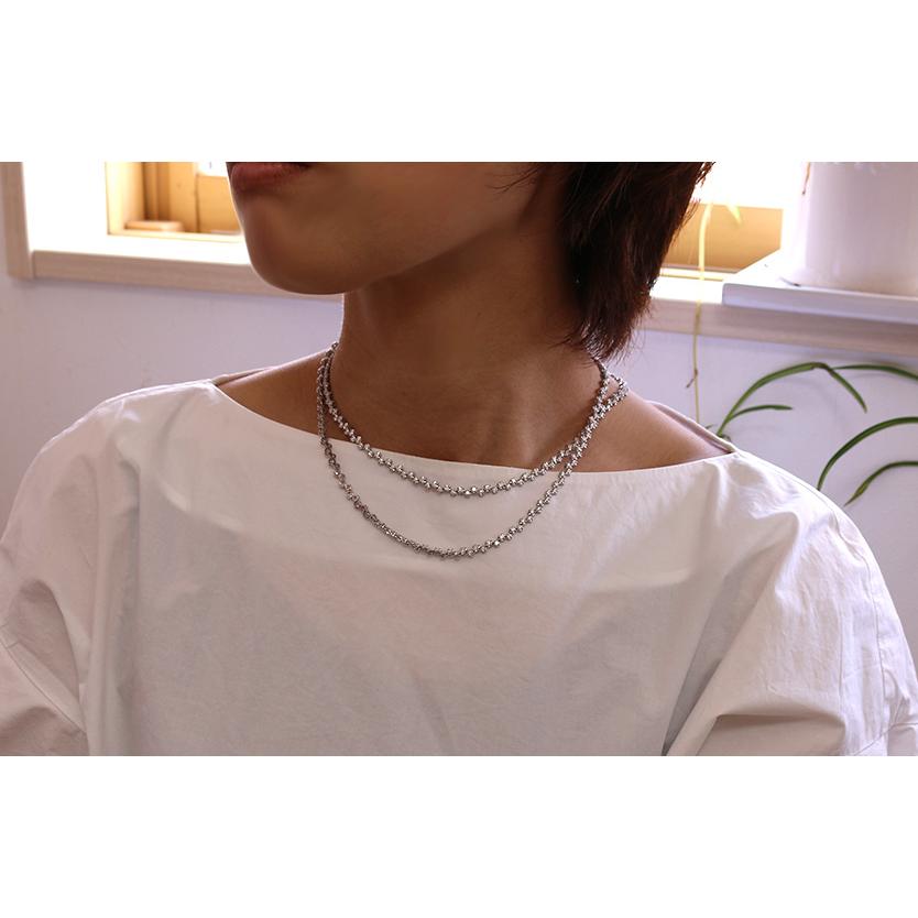 ダイヤモンド K18WG テニスネックレス5.5ct