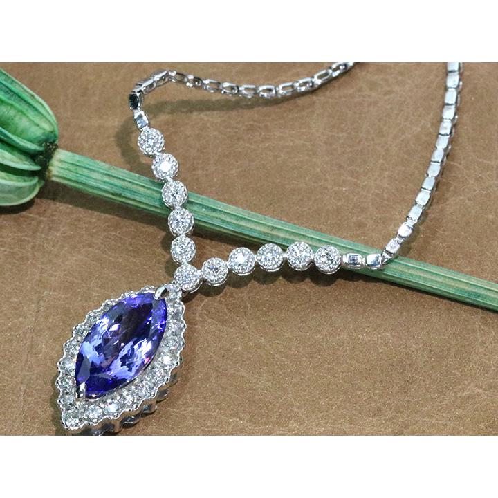 タンザナイト2.53ct ダイヤモンド0.36ctpt900 リング12号