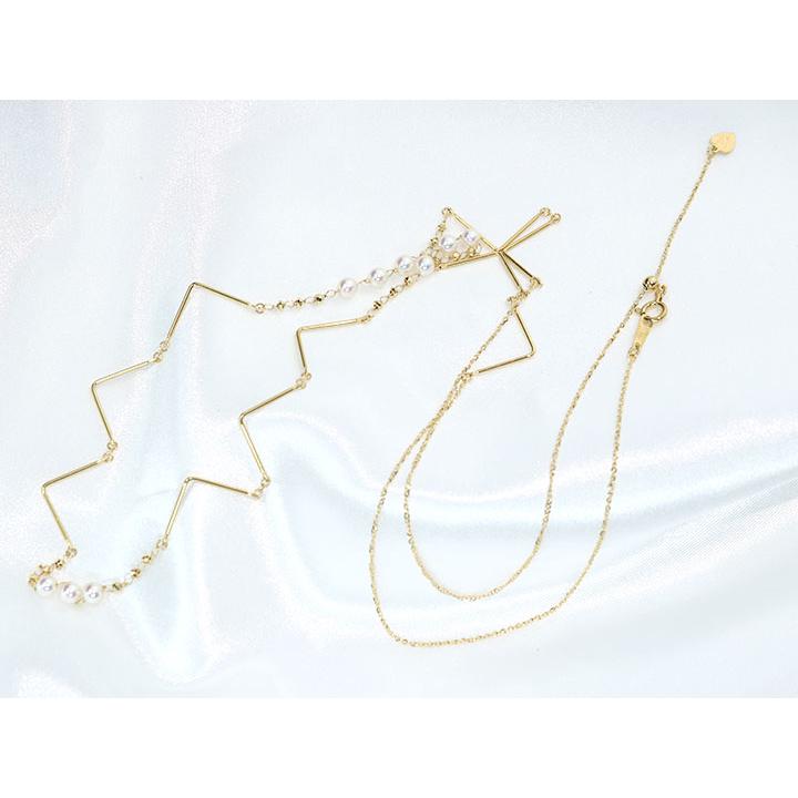 あこや真珠（和珠） K18YG イエローゴールド ペンダントネックレス ロング70センチ オシャレで上品 受注品の画像