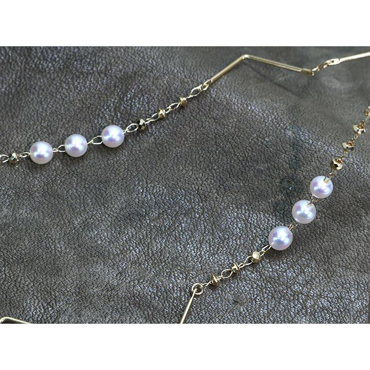 あこや真珠（和珠） K18YG イエローゴールド ペンダントネックレス ロング70センチ オシャレで上品 受注品の画像