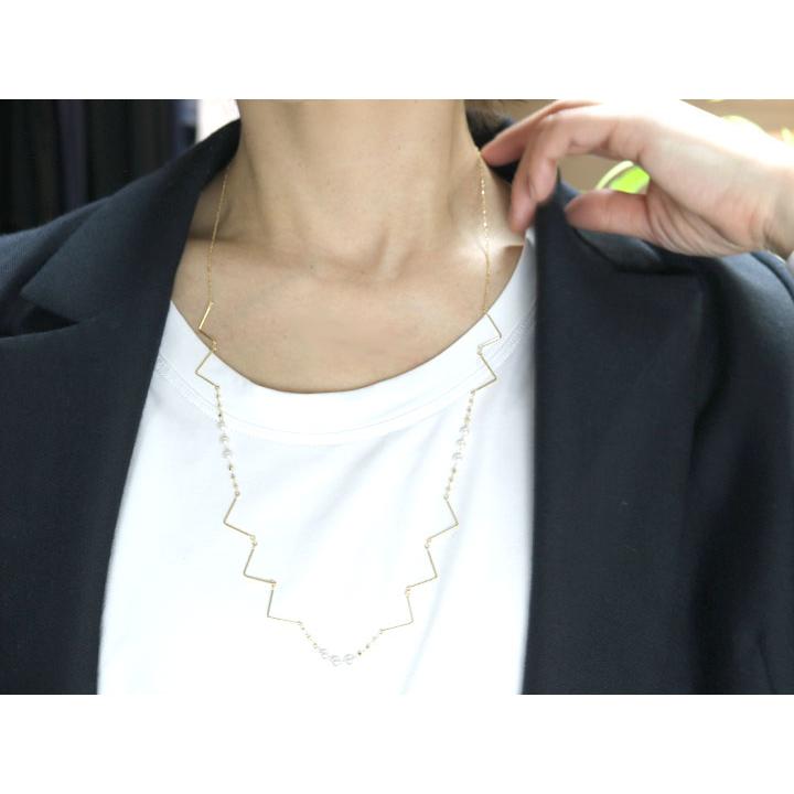 あこや真珠（和珠） K18YG イエローゴールド ペンダントネックレス ロング70センチ オシャレで上品 受注品の画像