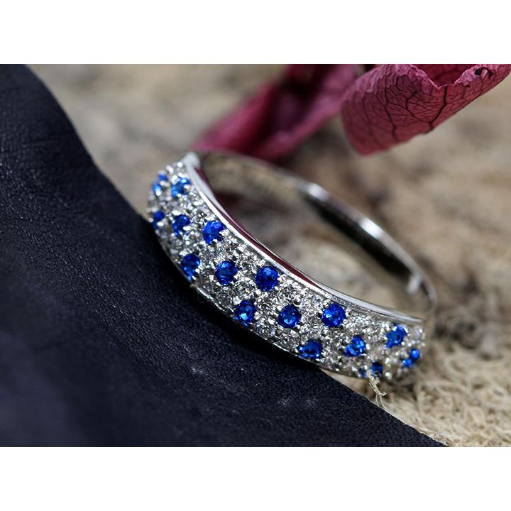 アウイナイト0.15ct＆ダイヤモンド0.33ct コントラストが美しいパヴェ 