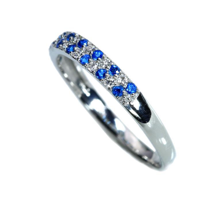 アウイナイト0.09ct＆ダイヤモンド0.09ct 美しいコントラスト ハーフ 