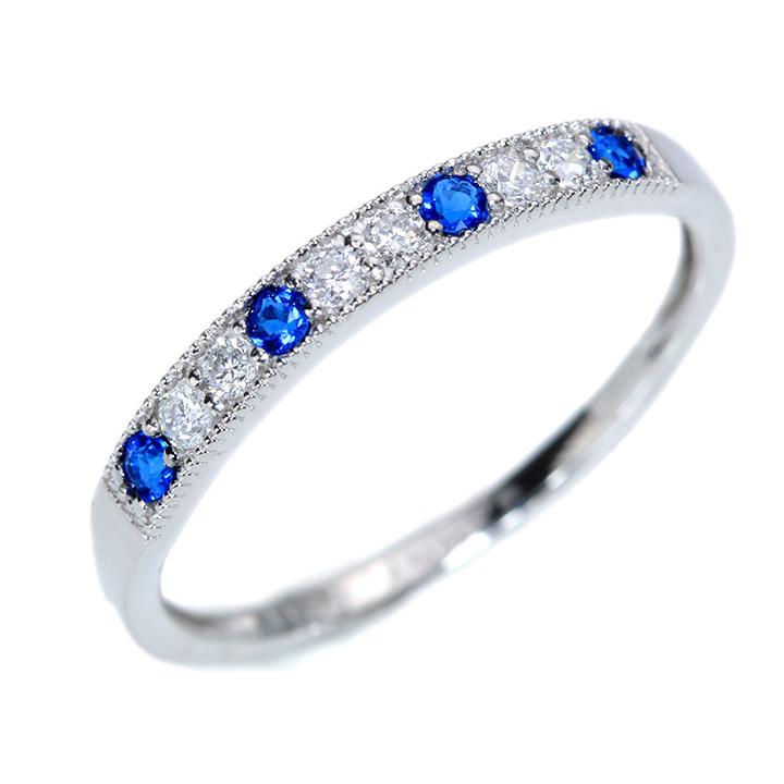 アウイナイト0.07ct＆上質ダイヤモンド0.11ct 美しいコントラスト 上下  