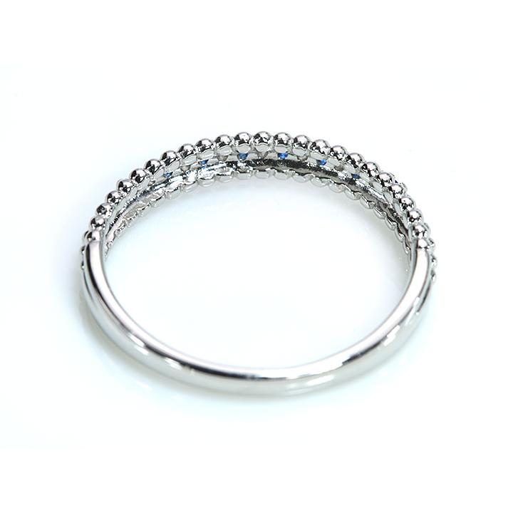 アウイナイト0.03ct＆ダイヤモンド0.04ct 一文字 見事なコントラスト 