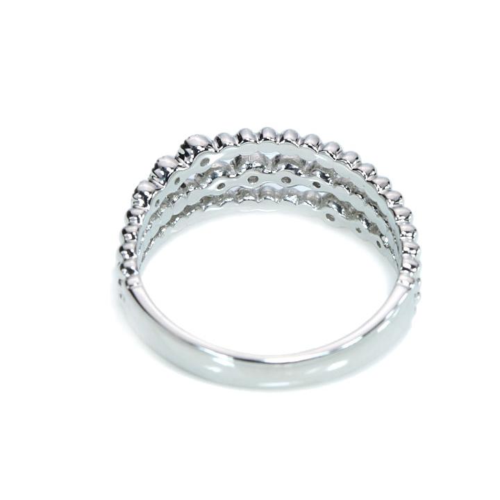 ダイヤモンド 0.12ct 3連・レイヤードラインシリーズ 引っ掛かりなし 普段使い PT900プラチナリング 指輪 受注品の画像