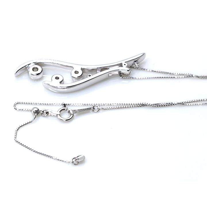 ダイヤモンド 合計0.43ct 肉厚 PT950/PT850 プラチナ ペンダントネックレス 優美な縦ライン VS級ダイヤ 受注品の画像