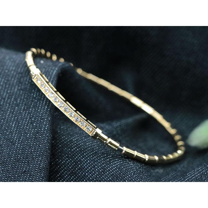 ダイヤモンド 0.25カラット K18YG イエローゴールド ブレスレット
