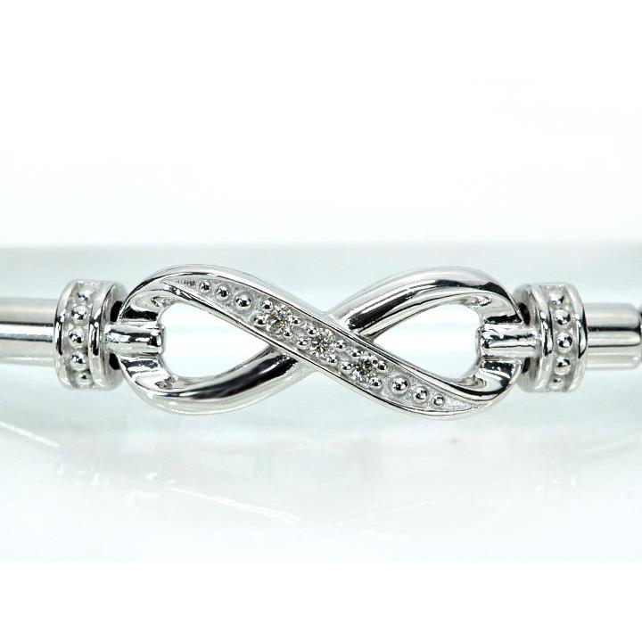 ダイヤモンド 0.01カラット   PT950 プラチナ950（K18） ブレスレット ストレッチジュエリー メビウスデザイン 受注品 /Ycollectionワイコレクション/送料無料 |  | 07