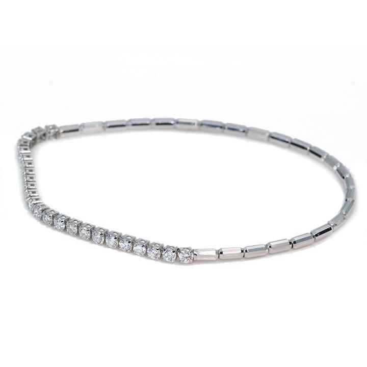 PT900/850 プラチナ ダイアモンド1CT ブレスレット ダイヤモンド 1.0カラット PT900/PT850プラチナ ブレスレット 金具レス