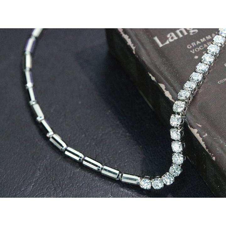 ダイヤモンド 1.0カラット PT900/PT850プラチナ ブレスレット 金具レス