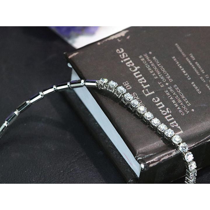 PT900/850 プラチナ ダイアモンド1CT ブレスレット ダイヤモンド 1.0カラット PT900/PT850プラチナ ブレスレット 金具レス