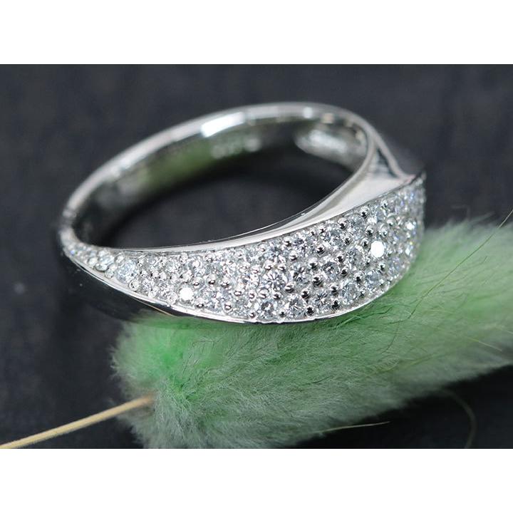 ダイヤモンド 0.50カラット   PT900 プラチナ900 リング・指輪 びっしりパヴェ ひねりデザイン 受注品 /Ycollectionワイコレクション/送料無料の画像
