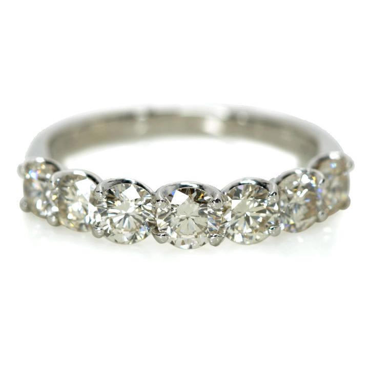 ダイヤモンド 1.50カラット   PT900 プラチナ900 リング・指輪 H&C 眩しい輝き 一文字 ハーフエタニティ 受注品 /Ycollectionワイコレクション/送料無料 |  | 08