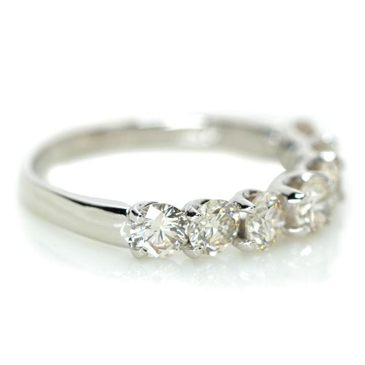 ダイヤモンド 1.50カラット   PT900 プラチナ900 リング・指輪 H&C 眩しい輝き 一文字 ハーフエタニティ 受注品 /Ycollectionワイコレクション/送料無料 |  | 09