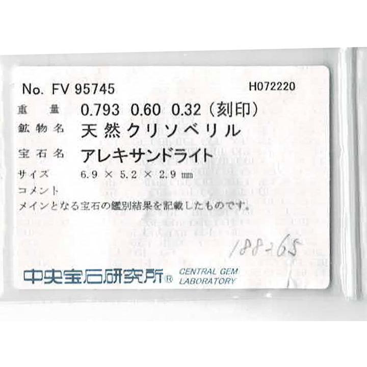 アレキサンドライト 0.793カラット ダイヤモンド 0.60カラット 0.32 
