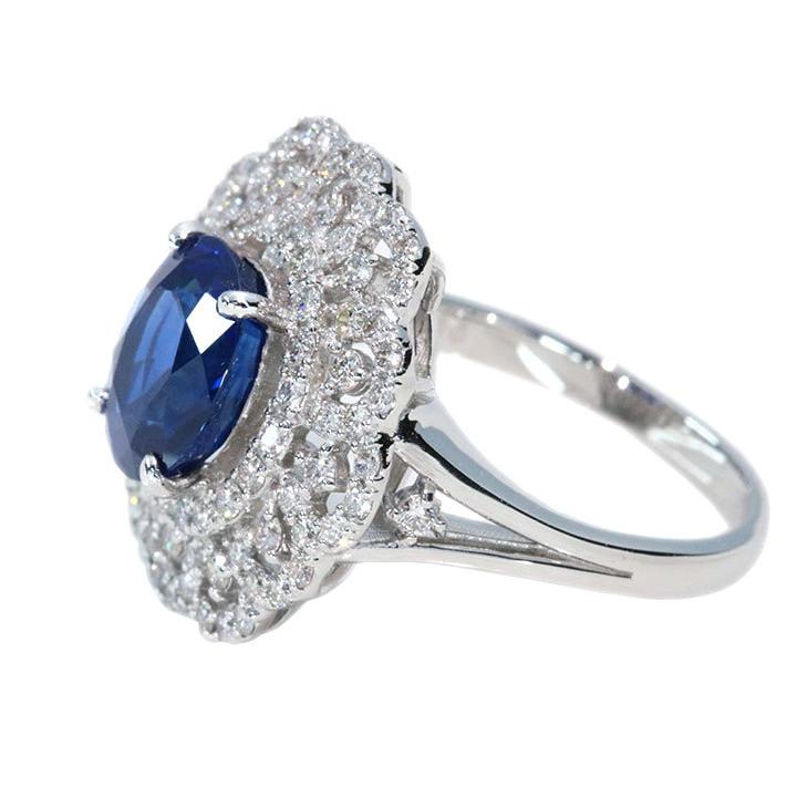 サファイア 3.11カラット ロイヤルブルー スリランカ産 ダイヤモンド  