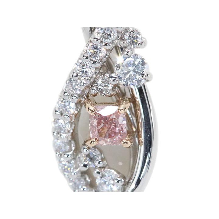 ピンクダイヤモンド 0.085カラット FANCY INTENSE PINK SI1明瞭な彩 縦