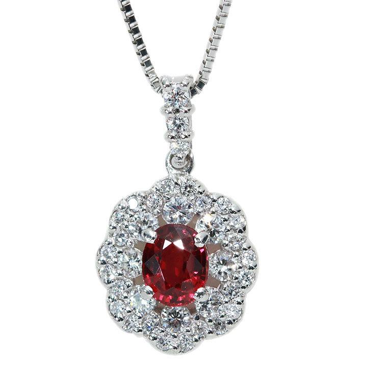 ルビー 0.59カラット ピジョンブラッド ダイヤモンド 0.34カラット