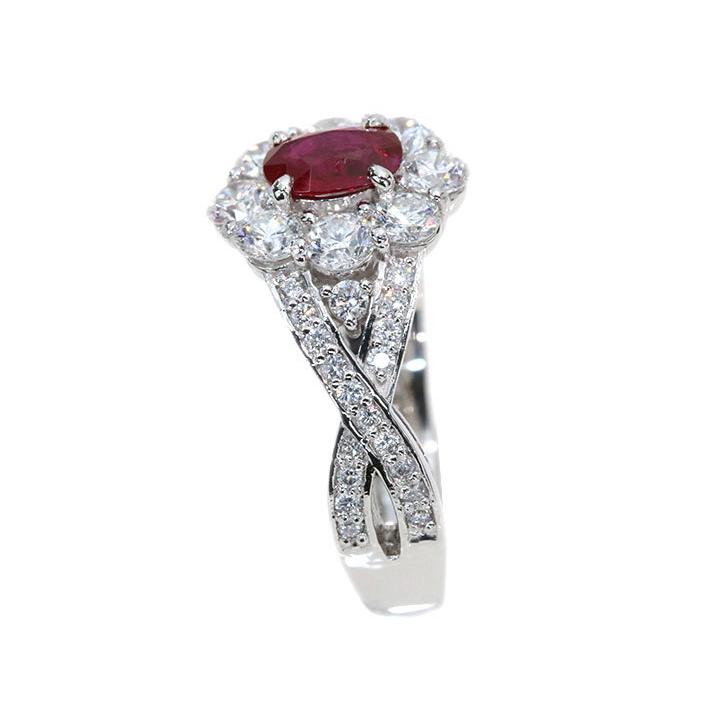 専用　ルビー　非加熱　ピジョンブラッド　プラチナ900 非加熱ルビー（ノンヒート） 0.58カラット ピジョンブラッド ビルマ産