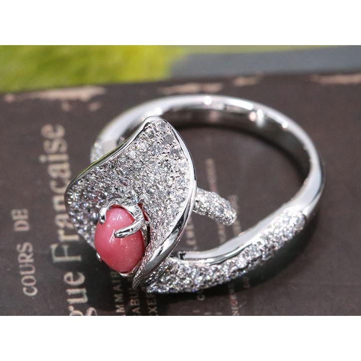 コンクパール&あこやベビーパールハフエタリング Pt900 コンクパール