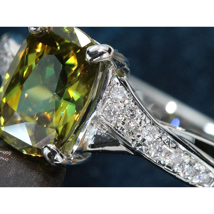 スフェーン 1.35カラット ダイヤモンド 0.11カラット PT900 プラチナ  