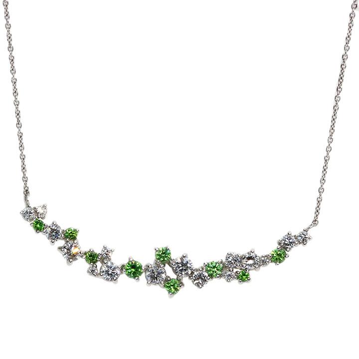 デマントイドガーネット 0.38カラット ダイヤモンド 0.67カラット  