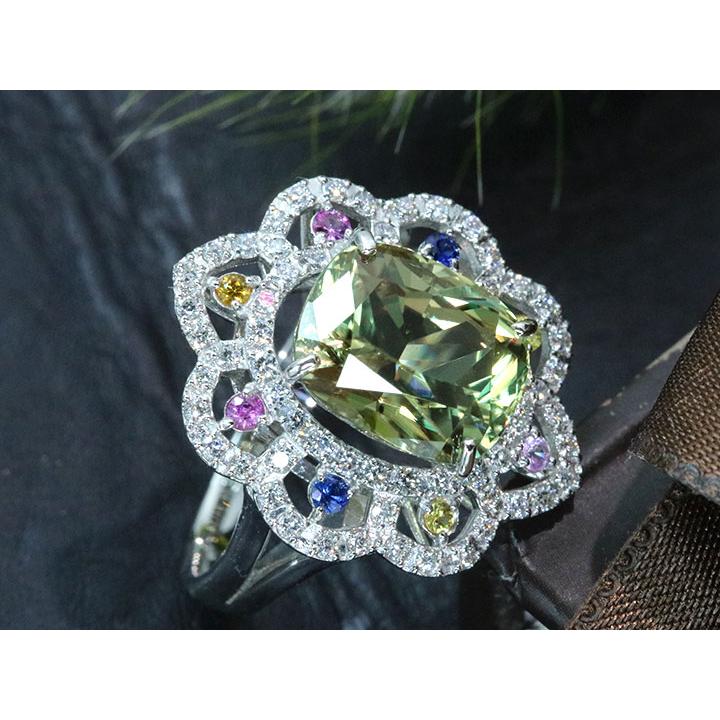 ダイアスポア 5.25カラット ダイヤモンド 0.54カラット PT950 プラチナ  