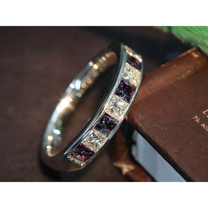 アレキサンドライト0．40ct Pt900リング アレキサンドライト 0.62カラット ダイヤモンド 0.57カラット