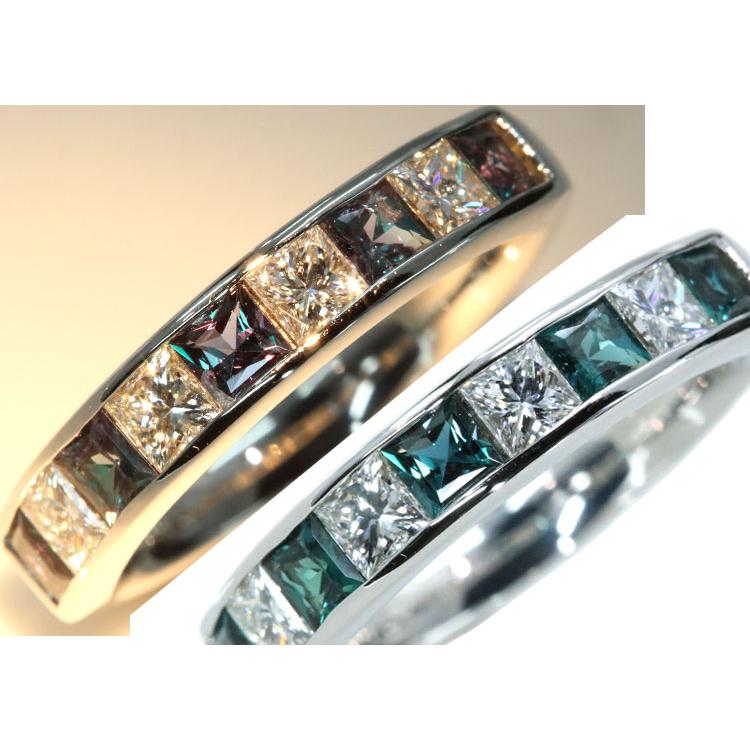 アレキサンドライト0．40ct Pt900リング アレキサンドライト 0.62カラット ダイヤモンド 0.57カラット