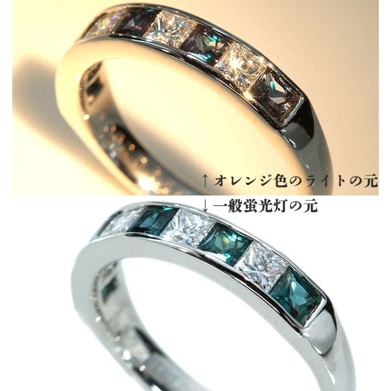 アレキサンドライト0．40ct Pt900リング アレキサンドライト 0.62カラット ダイヤモンド 0.57カラット