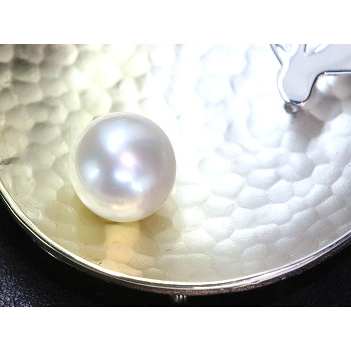 南洋真珠パール 11ミリ位 SV950（SILVERシルバー950） ペントップ兼