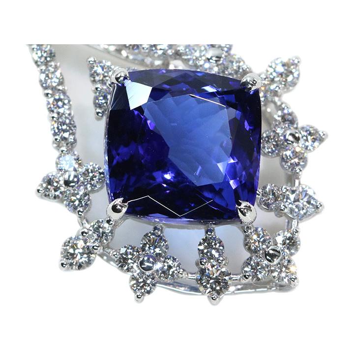 タンザナイト 11.27カラット ダイヤモンド 1.90カラット PT950