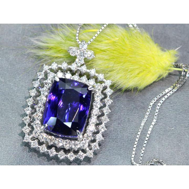 タンザナイト 9.49カラット ダイヤモンド 1.16カラット PT950/PT850