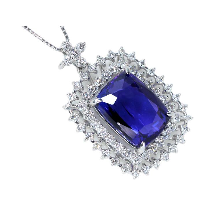 タンザナイト 9.49カラット ダイヤモンド 1.16カラット PT950/PT850