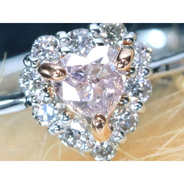 ピンクダイヤモンド 0.252カラット FANCY LIGHT PURPLE PINK I1 ハート 