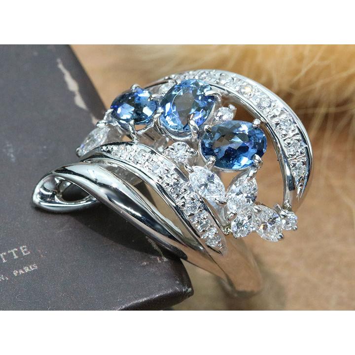 PT900サンタマリアアクアマリンリング0.67ct