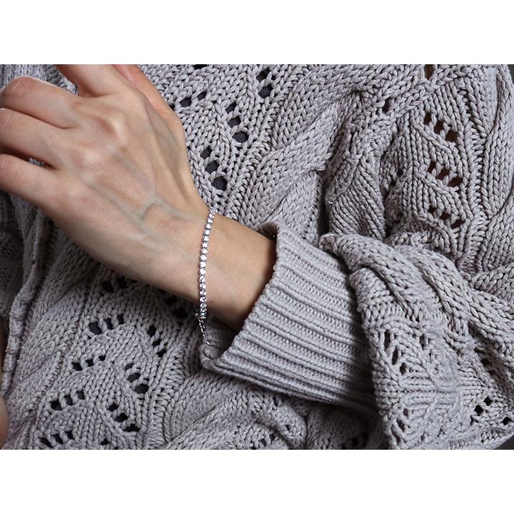 スワロフスキー SVシルバー ブレスレット 眩しいほどに瞬く