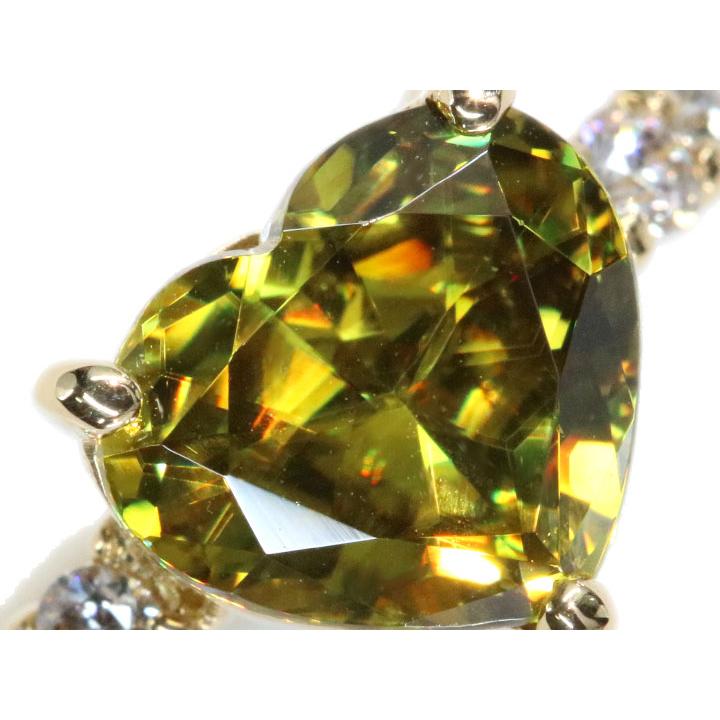 スフェーン 2.54カラット ダイヤモンド 0.26カラット K18YG イエロー