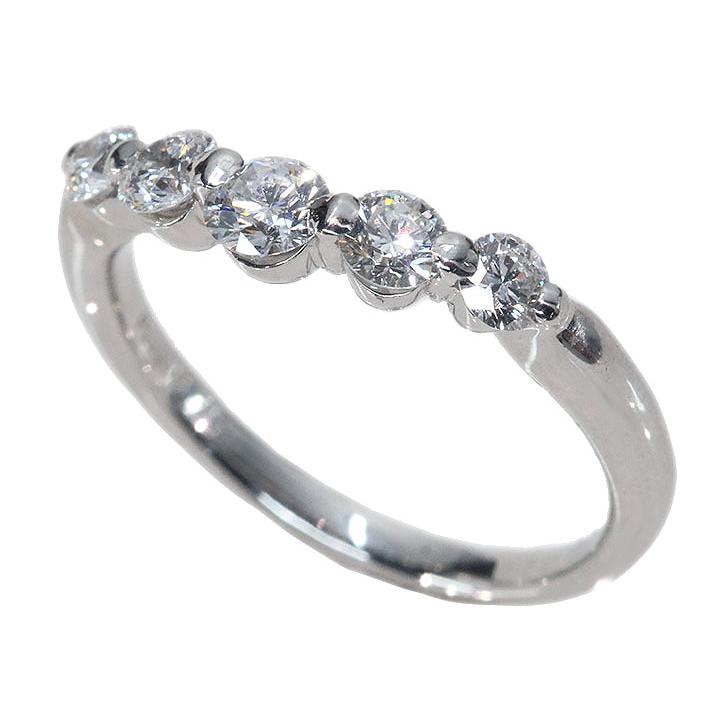 ダイヤモンド 0.704カラット PT900 プラチナ900 リング・指輪 一文字  