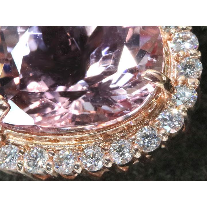 モルガナイト 5.07カラット ダイヤモンド 0.43カラット K18PGピンク