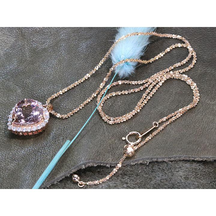 モルガナイト 5.07カラット ダイヤモンド 0.43カラット K18PGピンク