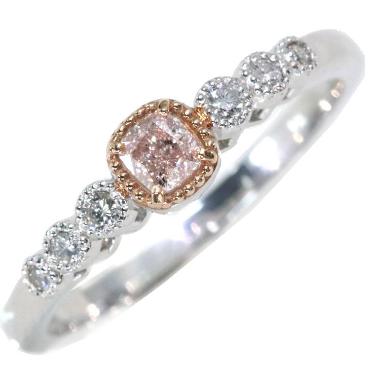 フルエタニティー1カラットピンクダイヤモンド入り ピンクダイヤモンド 0.184カラット FANCY LIGHT PINK I1