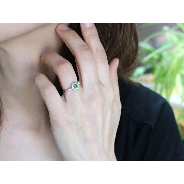 デマントイドガーネット 0.44カラット ダイヤモンド 0.20カラット