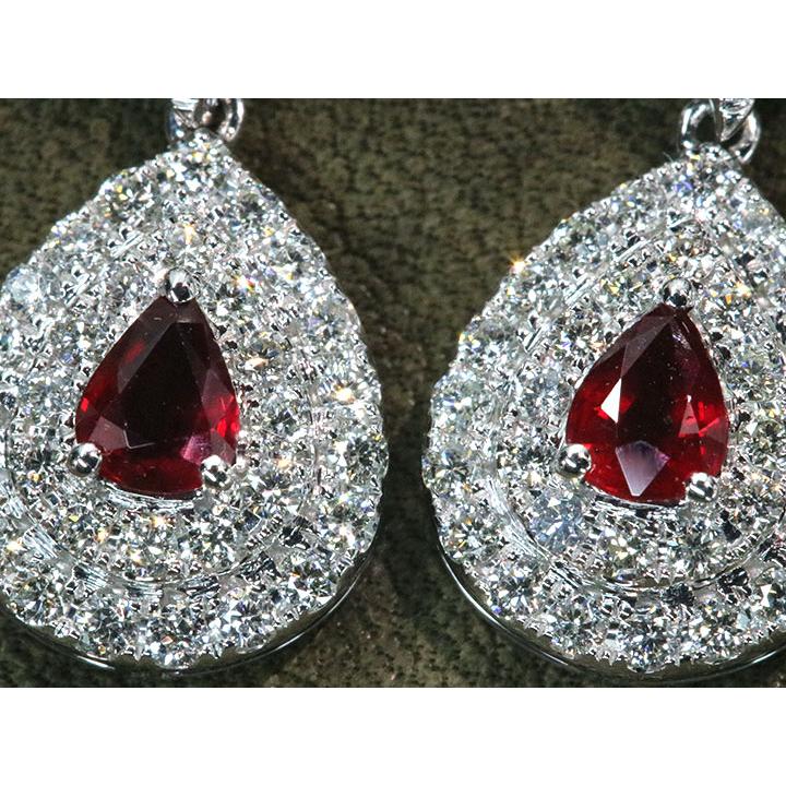 非加熱ルビー（ノンヒート） 0.35ct＆0.38ct ピジョンブラッド