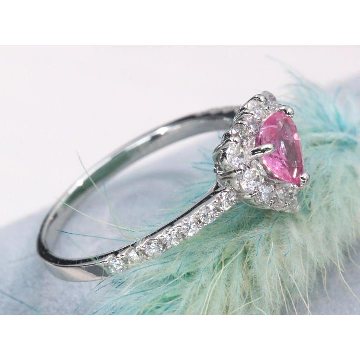 稀少 ブルートパーズ ダイヤ0.10ct プラチナ 4.8g 十字架ハートネック
